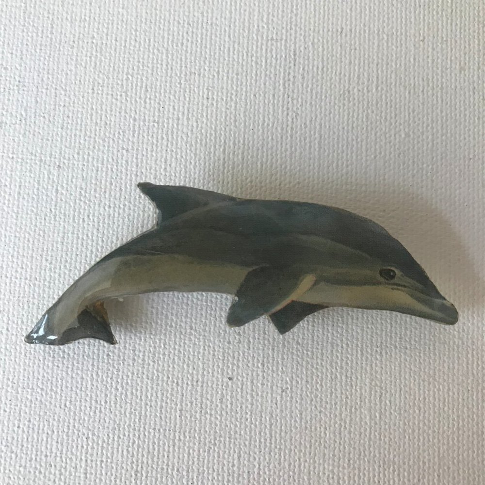 Dolphin Pin Brooch Handmade Vintage Beach Cruise